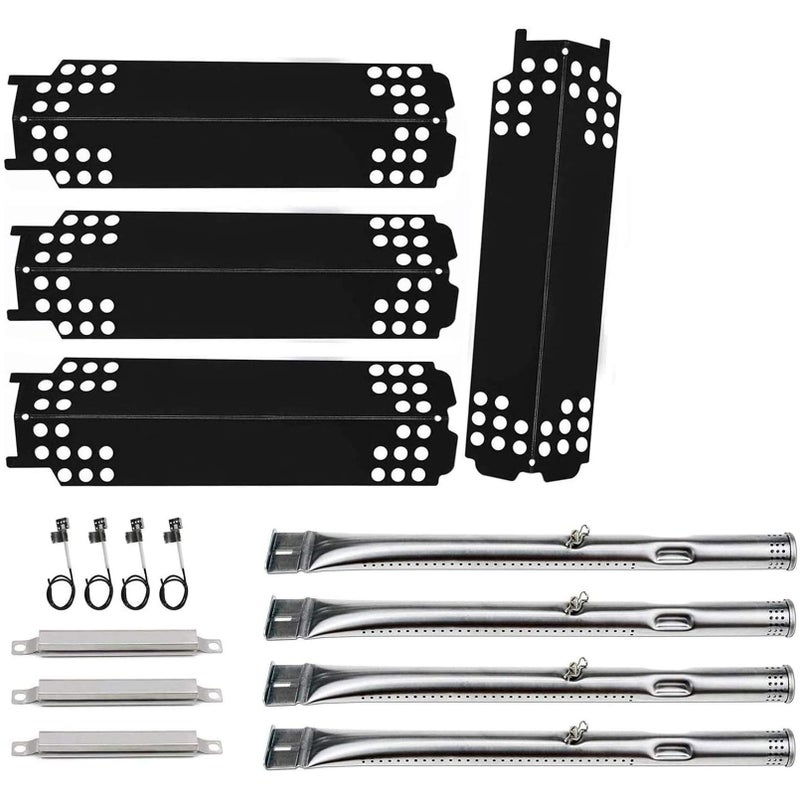 Adviace Grill Replacement Parts for Charbroil 463436215, 463436214, 463436213, 467300115, 463234413, 466342014 Gas Grills, Grill Burner Pipe Tube, Heat Plate Tent Shield, Carryover Tube, Grill Igniter - Image 1